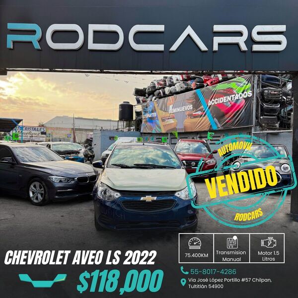 Chevrolet AVEO AZUL 2022 vendido