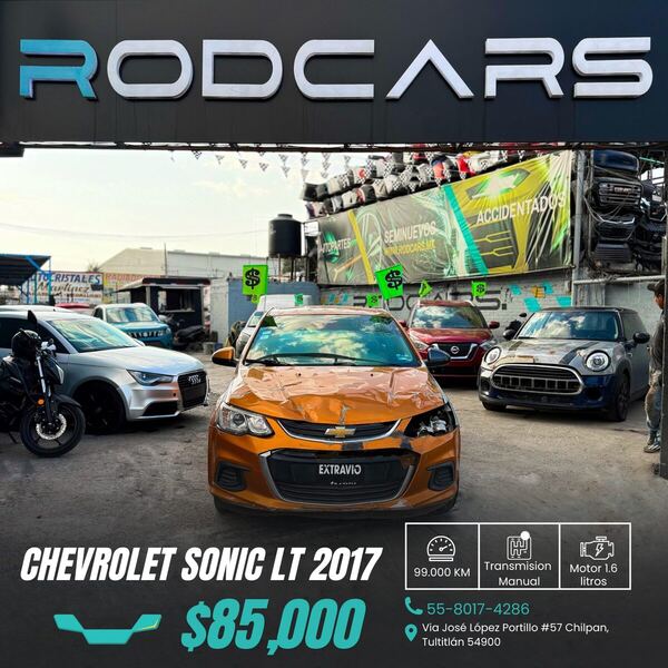 Chevrolet SONIC LT 2017 vendido