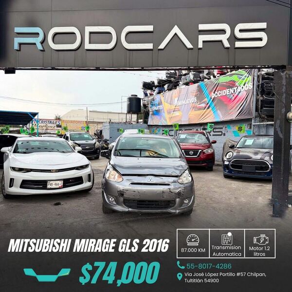 Mitsubishi Mirage 2016 vendido