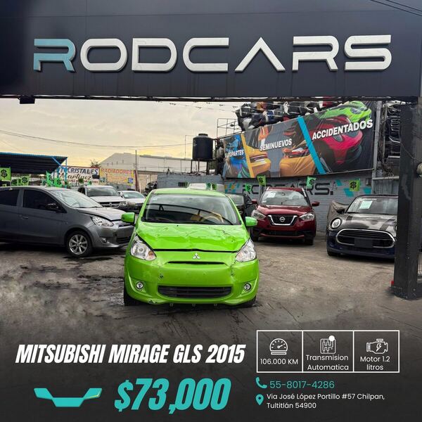 Mitsubishi Mirage 2015 vendido